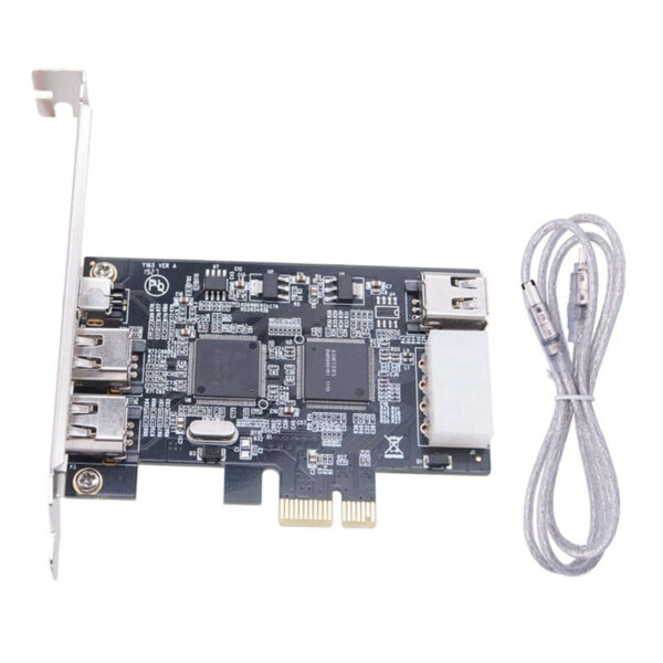 0f18a642ae2e1587 PCIe Firewire PCI-E 2A+1 Mini-A 1394A Video Capture Card VIA VT6308P Chip Support IEEE1394 400 Mbit 2+1 Port PHY