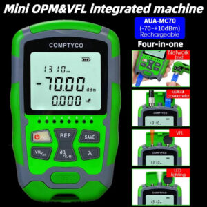 0f20e58afad5ac4f Rechargeable Fiber Tester 4 in 1 Mini Optical Power Meter -70~+10dBm & Visual Fault Locator & Rj45 Network Test & LED Lighting