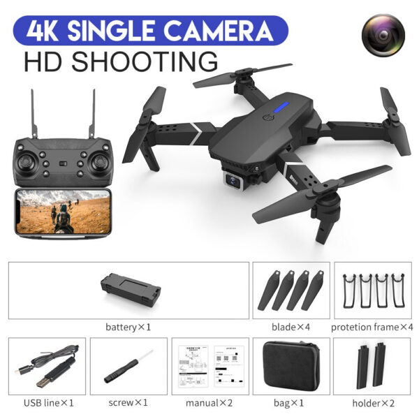 E88pro 4k Hd Dual Camera Fixed Height E99 Remote Control Aircraft Cross-border Drone