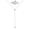 0f33bcd3c73d998e IOGOU Real Moissanite Diamond Necklace For Women Tassel Pendant Top Quality Sterling Sier Wedding Bridal Sexy Girl Jewelry