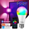 Tuya LED Bulb E27 APP Control Dimmable Light Bluetooth RGB Lamp 220V Bedroom Decoration Party Lighting Smart Life