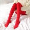 Women Socks Thermal Pantyhose Woman Fleece Tights Sexy Winter Warm Solid Red Stockings Slim Thicken Elastic Veet Female Leggings