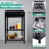0f3f31c0ad9acaac 4 Burner Gas Stove Portable Outdoor Stove with Removable Storage Stand, Heavy Duty Stainless Steel Propane Gas Cooker with Wind Blocking Cover for Camping Picnic Home RV Cooking (no hose)