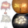 1PC Feather Design LED Table Lamp Kids - Battery-Powered, Portable & Ideal Bedroom Decor for All Ocns
