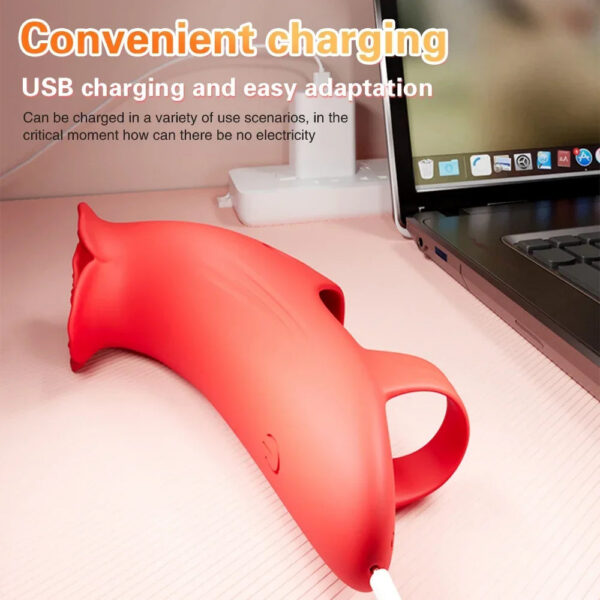 2024 New Vibrator Clitoris Nipple Stimulate 10 Modes Rose Toy Freaky Finger Sleeve Ergonomic Design Sextoy Femme Sexy Adult 18+