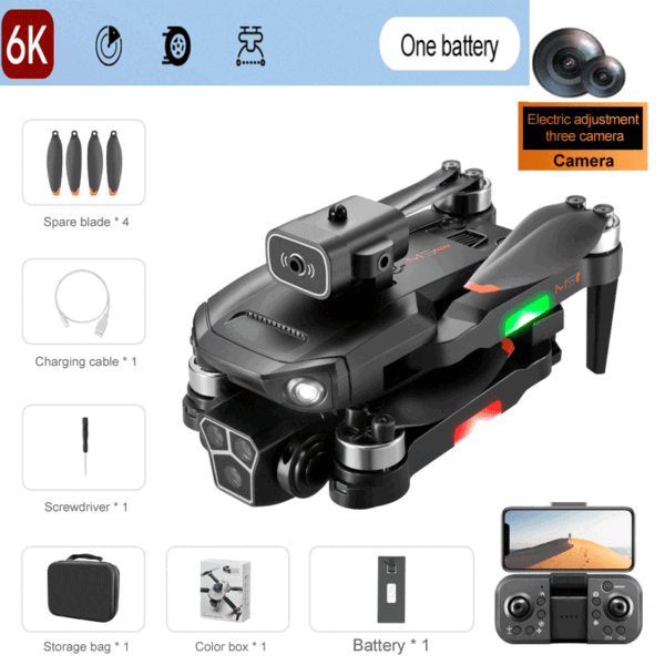 0f5c9025861659b9 New M1s Mini Drone 4K Professinal Three Camera Wide Angle Optical Flow Localization Four-way Obstacle Avoidance RC Quadcopter