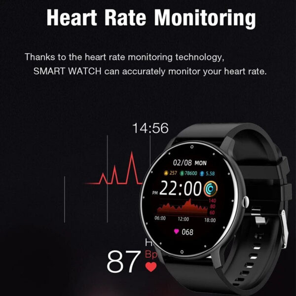 LIGE 2024 New Real-time Activity Tracker Heart Rate Monitor Sports Women Smart Watch Men Clock For Android IOS