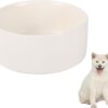 0f71519d509e7424 Cat Food Water Bowl Set - Raised Cat Bowls with Non Slip Stand - Elevated Puppy Bowls for Small Dogs - Double Ceramic Cat Feeding Bowls with Splash Proof Guard - Tall Cat Dishes - 2 x 480 ML - 16.2 OZ