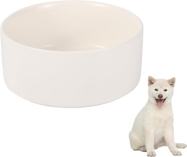 0f71519d509e7424 Cat Food Water Bowl Set - Raised Cat Bowls with Non Slip Stand - Elevated Puppy Bowls for Small Dogs - Double Ceramic Cat Feeding Bowls with Splash Proof Guard - Tall Cat Dishes - 2 x 480 ML - 16.2 OZ
