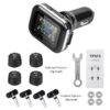 0fa2b72ef966fb61 Car Cigarette Lighter Wireless Universal TPMS USB Digital tpms Tire Pressure Alarm System 4 External Internal Sensor