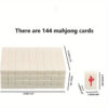 Compact Mahjong Set with Storage Box - 144 Tiles for Travel and Home Play