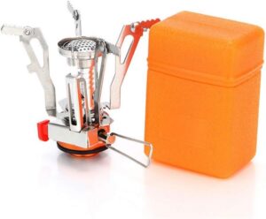 0fb3ca402595f544 AOTU Portable Camping Stoves Backpacking Stove with Piezo Ignition Stable Support Wind-Resistance Camp Stove for Outdoor Camping Hiking Cooking