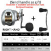 LINNHUE TDC300 Baitcasting Reel Magnetic Brake Reel Carbon Fiber Body 16KG 6.3:1 Drag Power Handle Pesca Fishing Reel