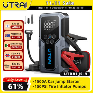 0fc0752bce8ff5d2 UTRAI 1500A Jump Power Bank Portable 150PSI Air Pump Battery Emergency Boosters Starting Device Car Starter 2024