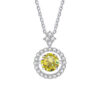 BIJOX STORY 1 CT Moissanite Pendant For Women Simulated Diamond Necklace S Sterling Sier Jewelry Girl Valentine's Day Gift