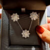 0fe04df47e70a80f COSFIX Moissanite For Women 1 CT D Color VVS1 Excellent Cut Round Diamond Suower Pendant Necklace Sier Jewelry