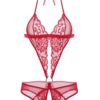 0fe1afe20c8cc560 Avidlove Women Deep V Lingerie Lace Teddy One Piece Babydoll Mini Bodysuit