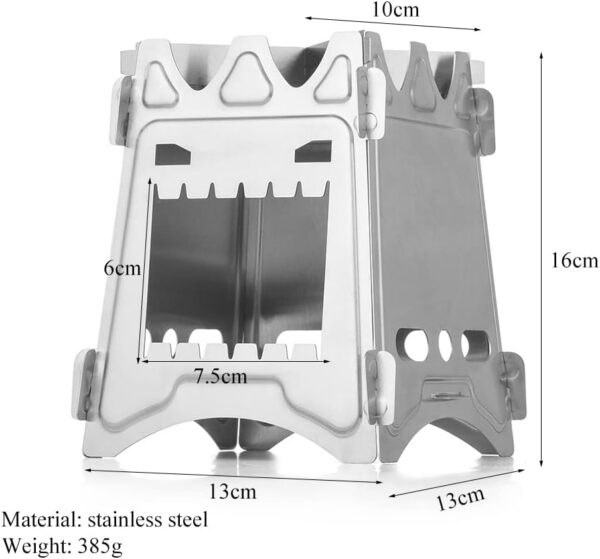 0fe1ef748426e80a MEETOZ Lightweight Portable Wood Burning Camping Stove Camping Backpacking Stove Folding Wood Stove for Outdoor Hiking Camping Picnic Stove