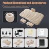 0fe256cc81c3f781 Vextone Inflatable Air Mattress Rear Back Seat Car Bed - PVC Thickened Travel Camping Air Mattress for SUV Cars, Gray Sleeping Car Mattress - Universal Fit, with Pillows, Piers, Repair Pad