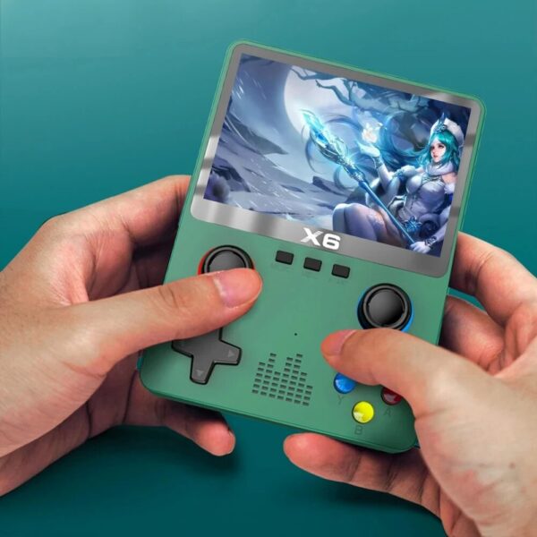 New Consoles X6 3.5Inch IPS Screen Handheld Player Dual Joystick 11Simulators GBA Video Game Console for Kids Gi