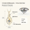 EWYA 2023 Trendy D Color 0.43cttw 4mm Full Moissanite Pendant Necklace for Women Girls S Sier Diamond Neck Chain Necklaces