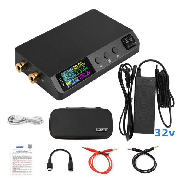 ALIENTEK DP100 DC Power Supply Adjustable 30V 5A Laboratory Bench Power Supply Portable Regulator Switching Digital Power Supply
