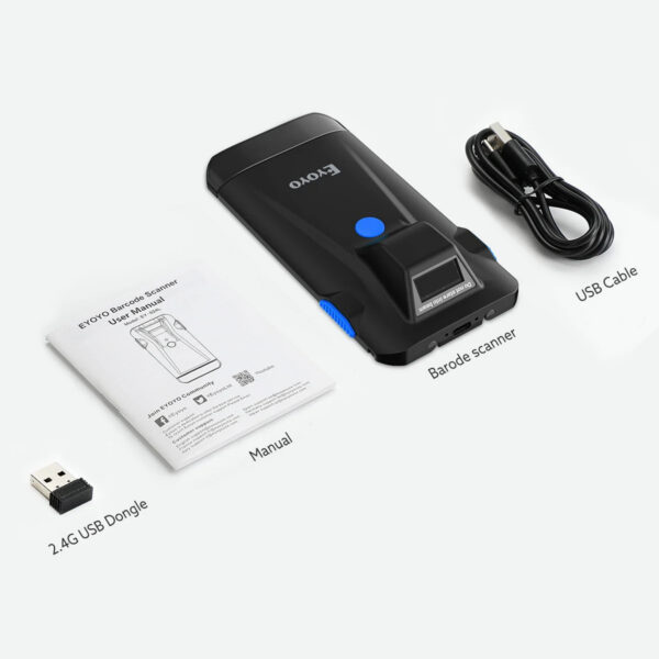 10048a8360be649f Eyoyo 2D Phone Back Clip Bluetooth Barcode Scanner Portable Barcode Reader Data Matrix Code 1D 2D QR Scanner Android IOS System