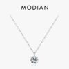 MODIAN 1CT Prong Setting Moissanite Necklace D color VVS1 Lab Diamond Pendant For Women 925 Sterling Silver Wedding Jewelry