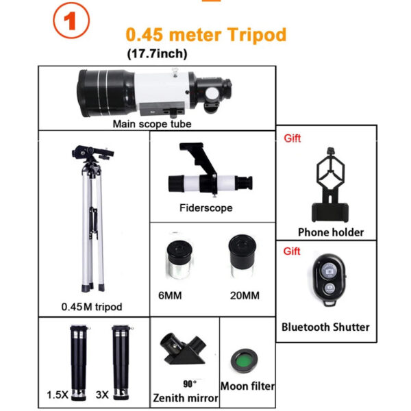 Professional Astronomical Telescope F30070 Monocular 150 Times Zoom HD Night Vision  View Moon Star  AZM70300 Stargazing