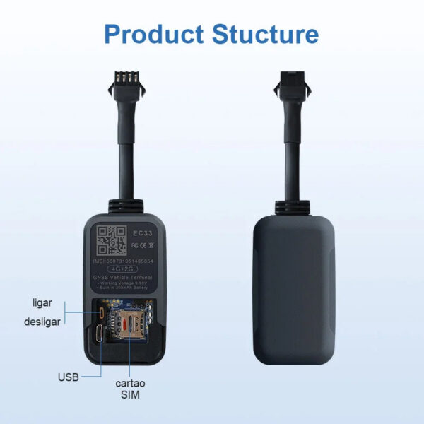 10219673041a44cd 2pcs EC33 4G+2G GPS tracker with 300mAh battery TrackerKing The smallest tracker Relay GPS Rastreador GPS J16 Acc Alarm