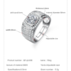 Business temperament GRA ring a caramossian stone heart eight arrow cut classic fashion crown full diamond men's je