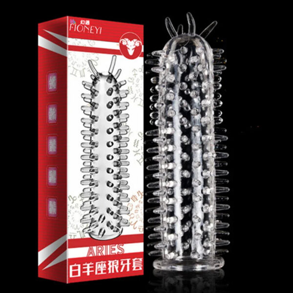 104e4c72df24a87d Spike Condoms Penis Extension Sleeves Sex Toys for Men Delay Ejaculation Reusable Condoms Enlargement Sperm Lock Cock Ring