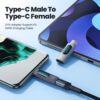 1066c77442cdf623 Toocki 100W Digital Display USB Male to Type C Female OTG Adapter PD Fast Charging Convertor For Xiaomi Redmi