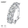 106dd52252eca3bd Sterling Sier 2.5-5 Carat Moissanite Diamond 5 Pcs Half Row Ring Trend Fashion Men Ladies Birthday Gift Wedding