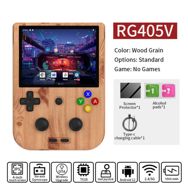 106e8403d9db5682 ANBERNIC RG405V Video Handheld Console 4" IPS HD Touch Screen Android 12 System T618 64-bit Wifi Portable Retro Game Player