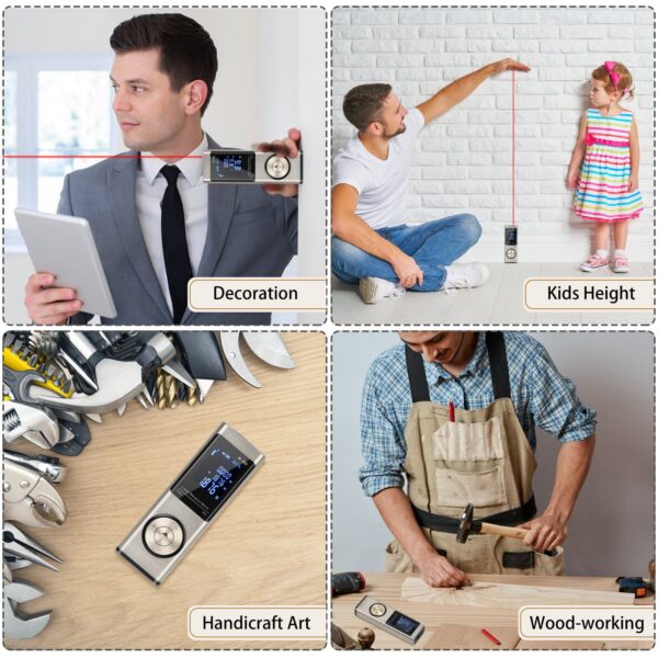 40M/60M Smart Digital Laser Portable Rangefinder Range Finder Mini Handheld Distance Measuring Tool Meter