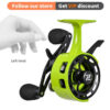 LEOFISHING CNC Ice Fishing Wheel Winter Quick Release Reel 3+1 Metal Spool Coil Smooth Lure Fish Equipment Accessories