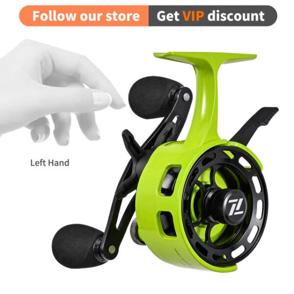 LEOFISHING CNC Ice Fishing Wheel Winter Quick Release Reel 3+1 Metal Spool Coil Smooth Lure Fish Equipment Accessories