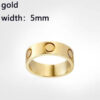 107c61b29b490459 Classics Love Ring designer women 4mm 5mm 6mm ring Gold Plated With diamonds Designer for lovers Wedding rings Anniversary Jewelry gift with box