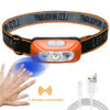Mini Rechargeable Powerful Sensor Headlamp Fishing Camping USB Flashlight COB LED Head Light Torch Headlights Front Lantern