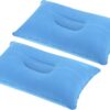 108dfd3cd636a892 PATIKIL Inflatable Pillow, 2 Pack Squared Ultralight Camping Travel Pillow Desk Rest Neck Support for Hiking Backpacking Office, Pink