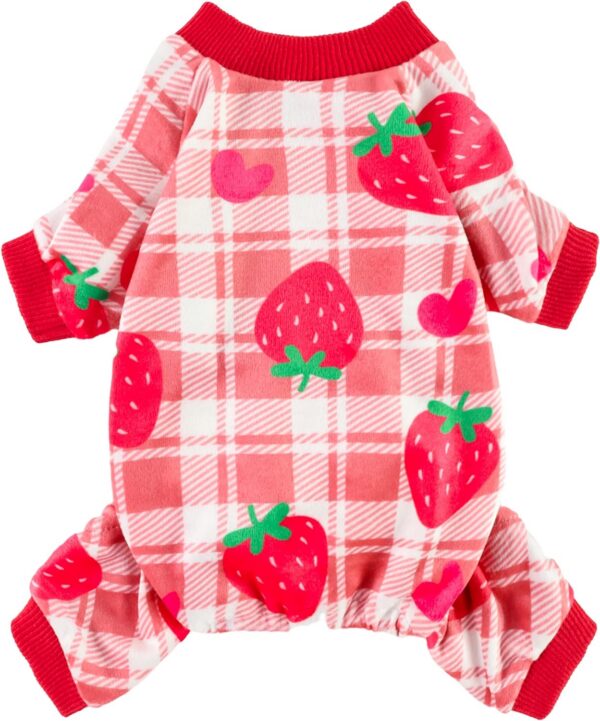 Gnome Dog Christmas Pajamas, Dog Winter Clothes for Small Dogs Girl, Lightweight Velvet Pet Jumpsuit, Cat Outfit, Black, Red, Small