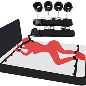 109d277e1031d100 Restraint Set BDSM Bondage Handcuffs & Ankle Cuffs Slave On The Bed Open Leg Flirt Sex Toys For Women Couples Erotic No Vibrator