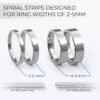 Sizer Loose Rings 12 Pack, 2 Sizes Different Band Widths u2013 Silicone Size Adjuster - Invisible Ring Guards for Women and Men by 5 STARS UNITED