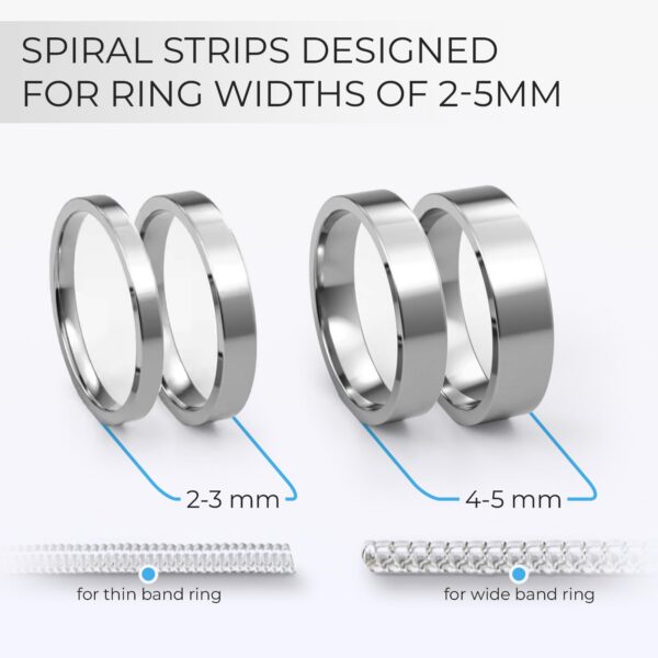 Sizer Loose Rings 12 Pack, 2 Sizes Different Band Widths u2013 Silicone Size Adjuster - Invisible Ring Guards for Women and Men by 5 STARS UNITED