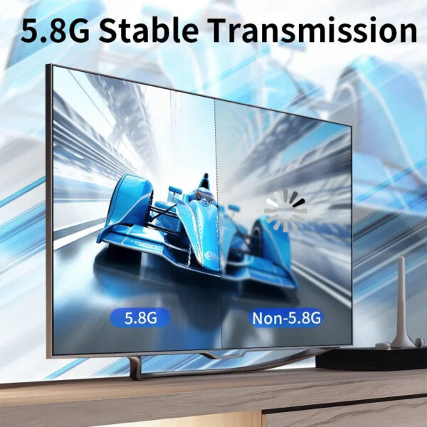 Unnk 50M HDMI Wireless Transmitter Receiver Video Extender Camera Laptop PC to TV Mirror Adapter 1080P 60Hz Display Dongle