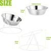 10b3c2d2fcc865fb Yangbaga Raised Cat Food & Water Bowl, 4.96 in High Cat Food Bowl for Indoor Cats, Reduce Neck Burden & Easy to Clean