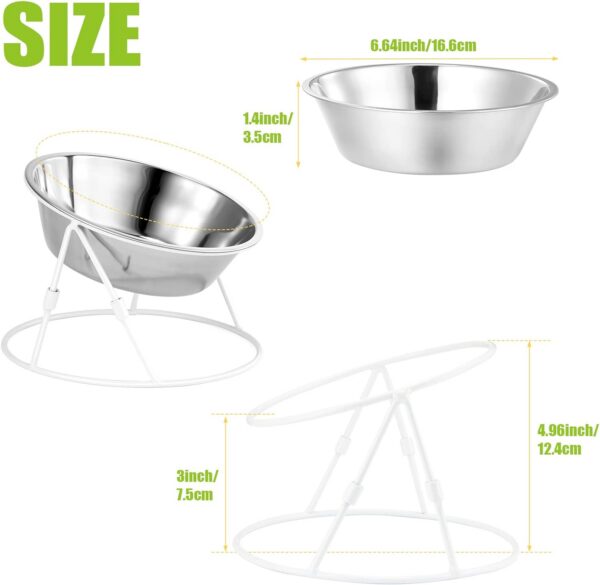 10b3c2d2fcc865fb Yangbaga Raised Cat Food & Water Bowl, 4.96 in High Cat Food Bowl for Indoor Cats, Reduce Neck Burden & Easy to Clean
