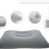 2 Pack Ultralight Inflatable Pillow Small Squared Flocked Fabric Air Pillow for Beach Hiking,Camping,Traveling,Napping,Desk Rest,Neck &Lumbar Support(Gray)