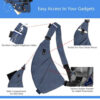 10e3064252eb53fc Crossbody Sling Bag, Shoulder Bag, Anti-Theft Chest Bag, Multi-Pocket Fanny Pack